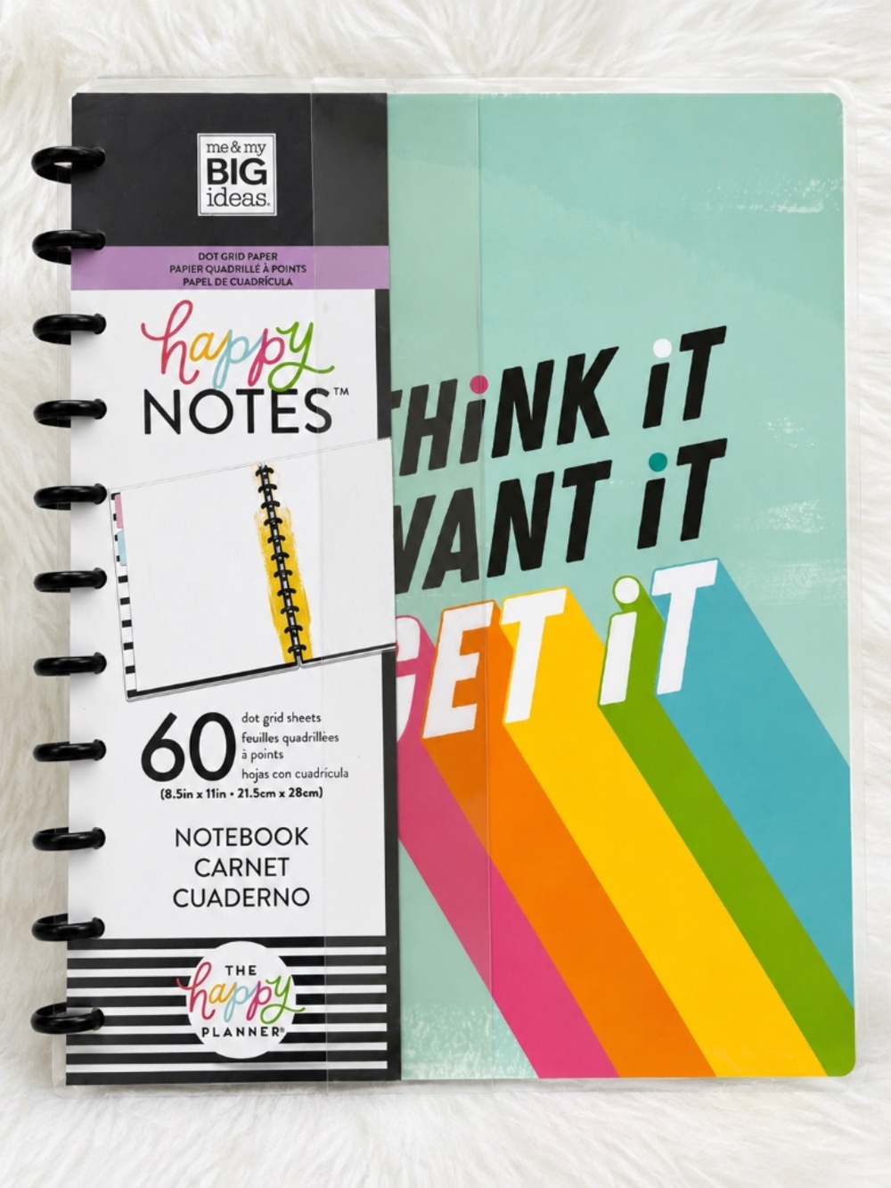 The Happy Planner BIG Happy Notes Dot Grid Notebook Rainbow 60 Sheets